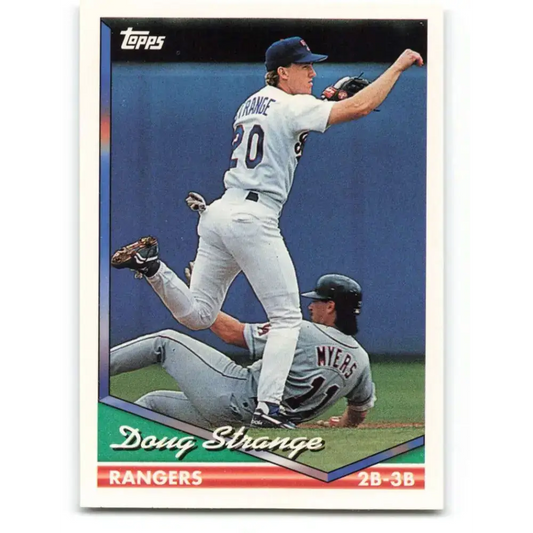 1994 Topps #591 Doug Strange EX Excellent Texas Rangers Baseball Card - Baseball Card Single