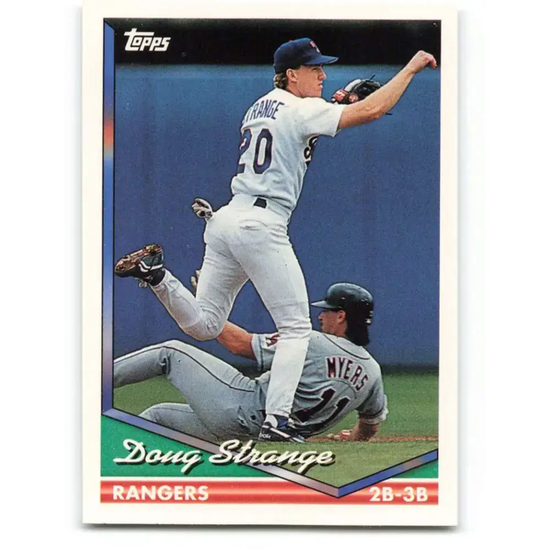1994 Topps #591 Doug Strange EX Excellent Texas Rangers Baseball Card - Baseball Card Single