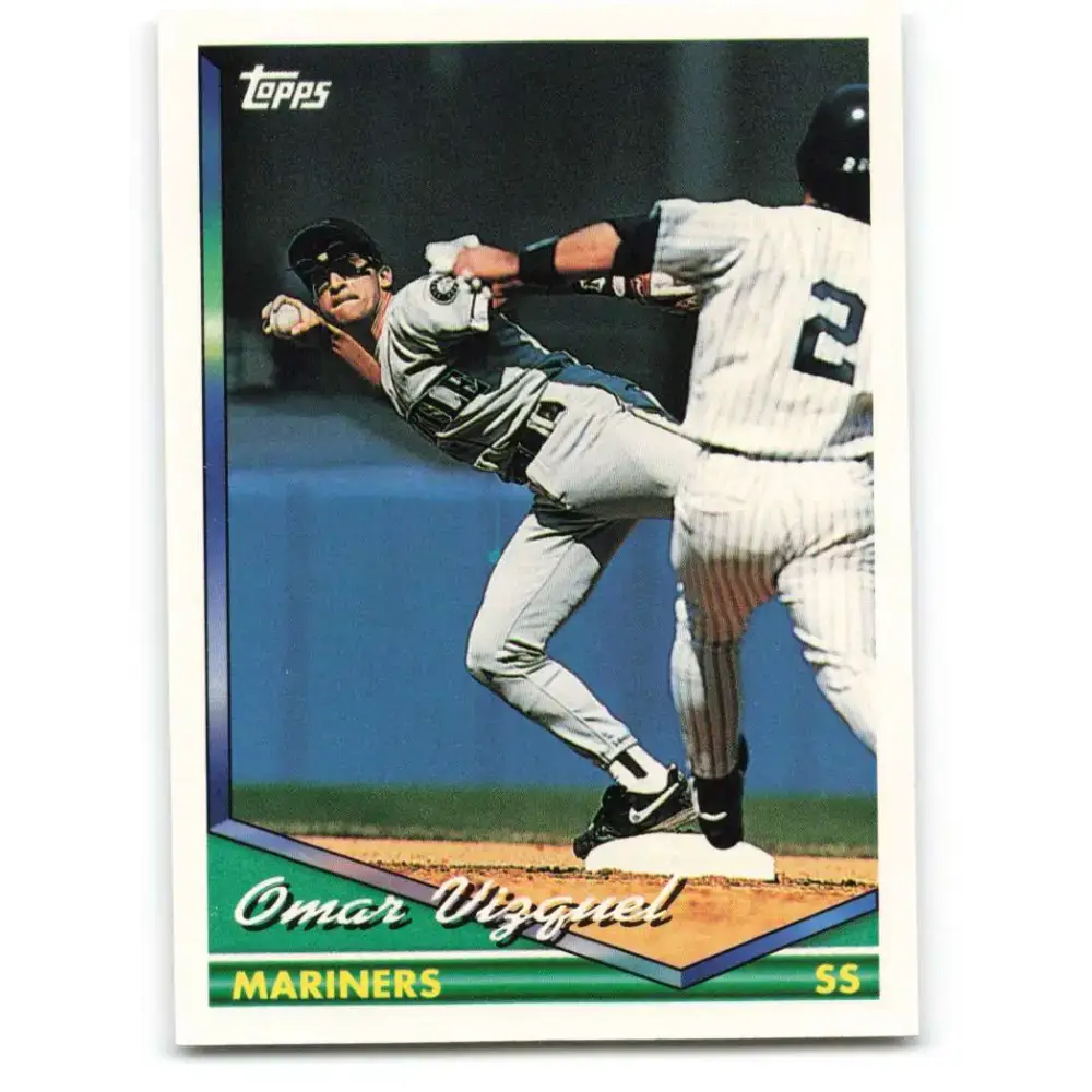 1994 Topps #593 Omar Vizquel EX Excellent Seattle Mariners Baseball Card - Baseball Card Single