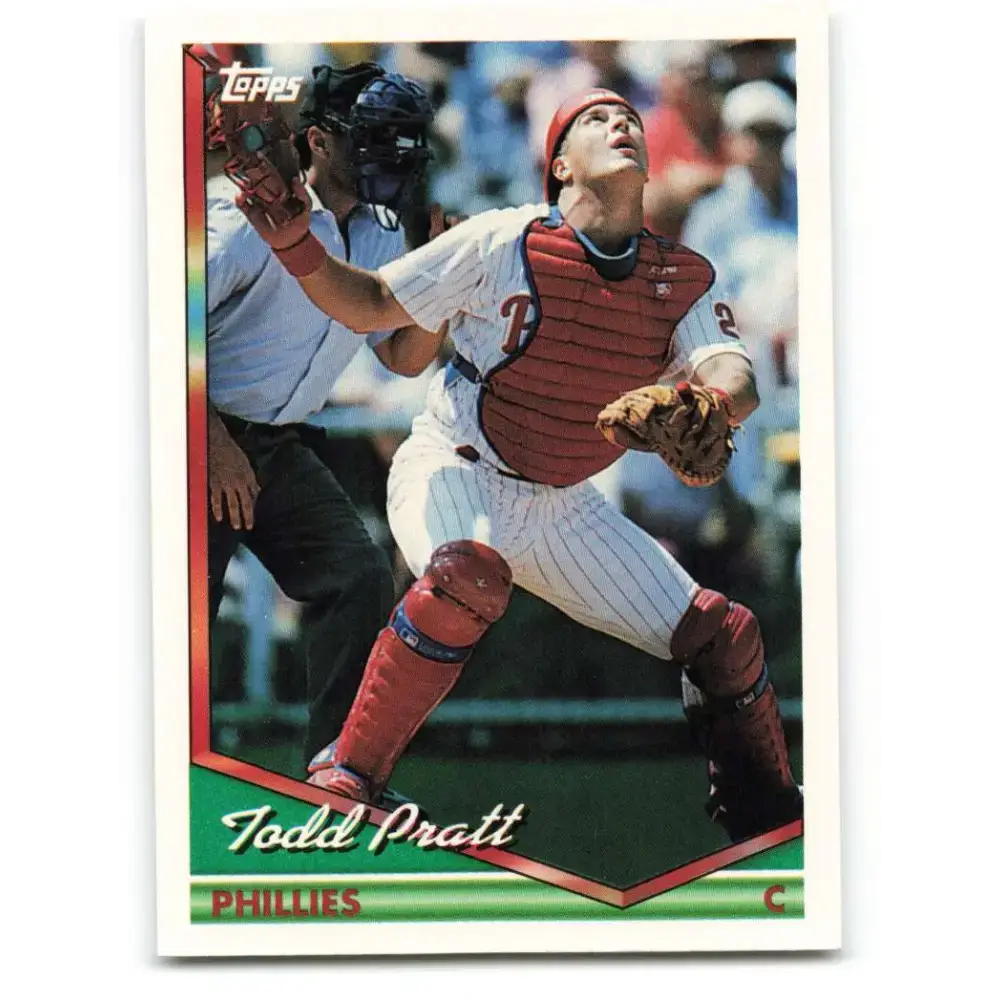 1994 Topps #597 Todd Pratt EX Excellent Philadelphia Phillies Baseball Card - Baseball Card Single