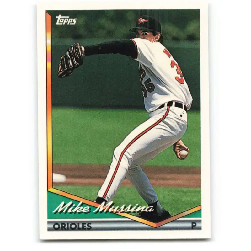 1994 Topps #598 Mike Mussina EX Excellent Baltimore Orioles Baseball Card - Baseball Card Single