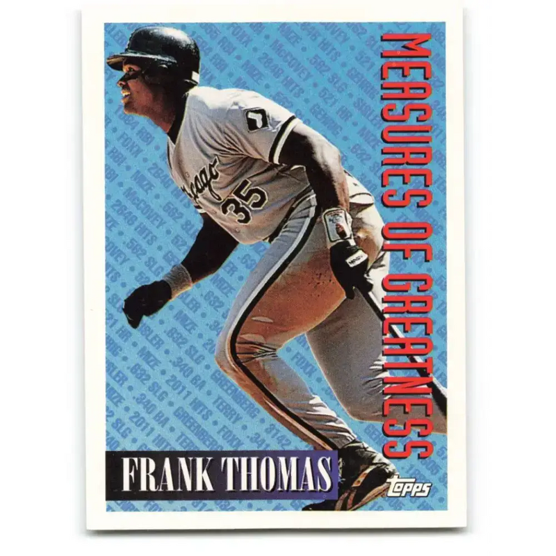 1994 Topps #601 Frank Thoma EX Excellent Chicago White Sox Baseball Card - Baseball Card Single