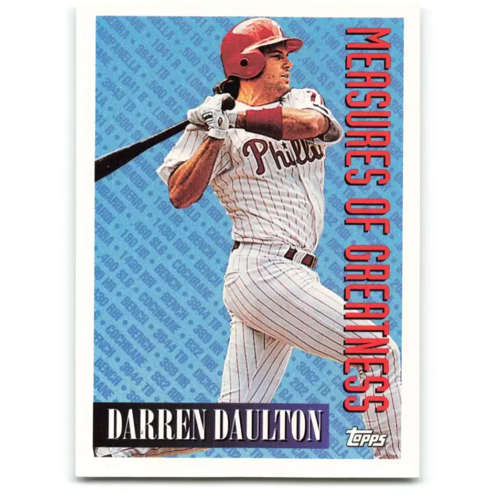1994 Topps #608 Darren Daulton EX Excellent Philadelphia Phillies Baseball Card - Baseball Card Single