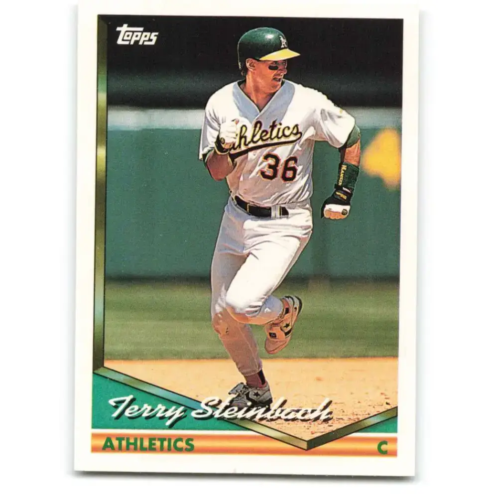1994 Topps #610 Terry Steinbach EX Excellent Oakland Athletics Baseball Card - Baseball Card Single
