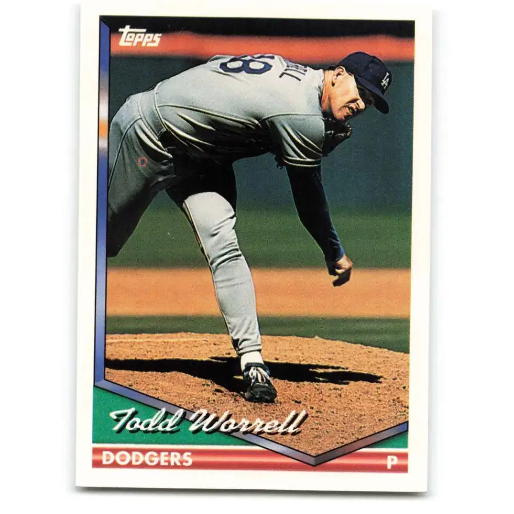 1994 Topps #611 Todd Worrell EX Excellent Los Angeles Dodgers Baseball Card - Baseball Card Single