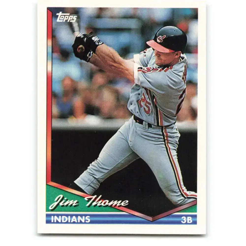 1994 Topps #612 Jim Thome EX Excellent Cleveland Indians Baseball Card - Baseball Card Single