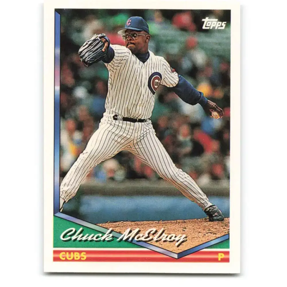 1994 Topps #613 Chuck McElroy EX Excellent Chicago Cubs Baseball Card - Baseball Card Single