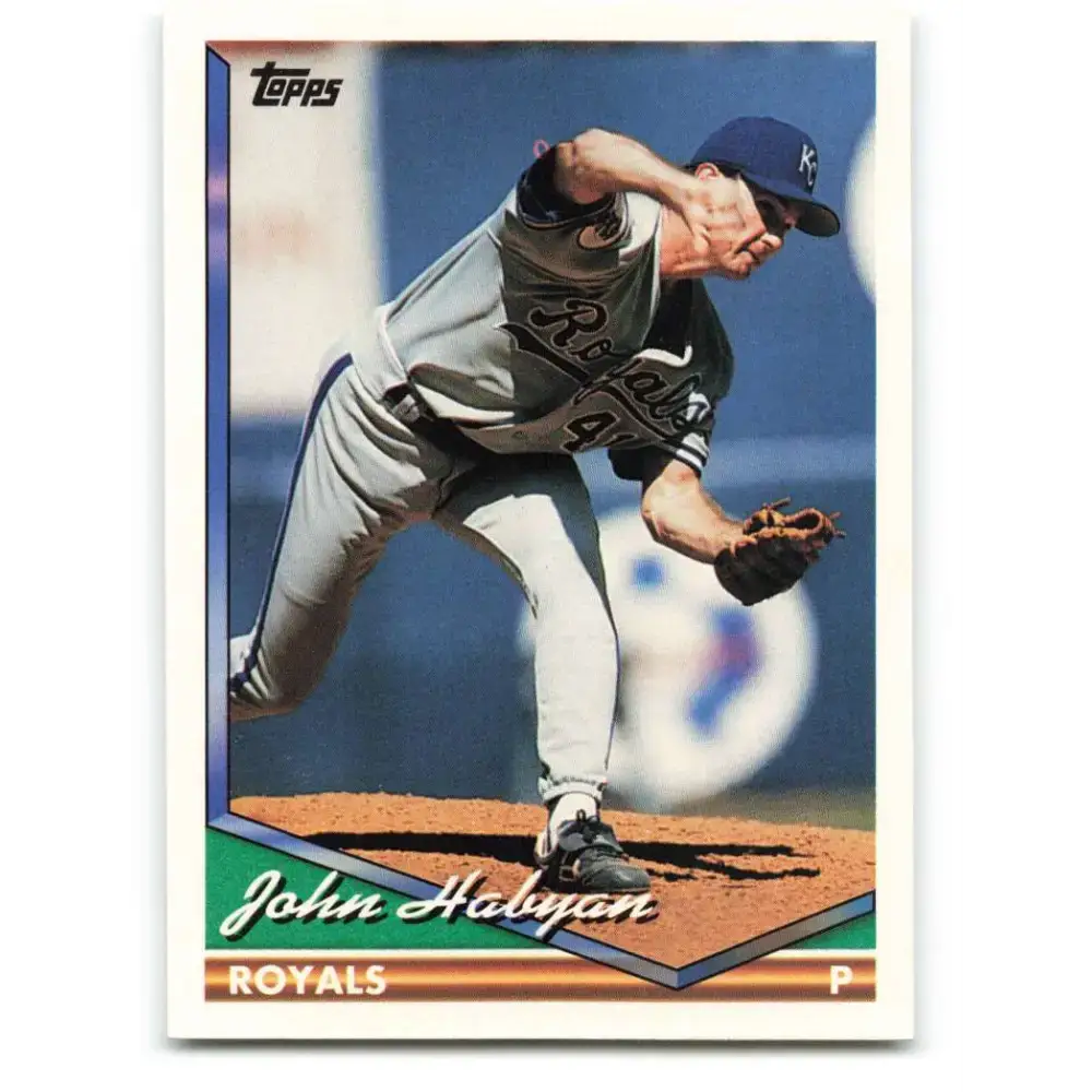 1994 Topps #614 John Habyan EX Excellent Kansas City Royals Baseball Card - Baseball Card Single