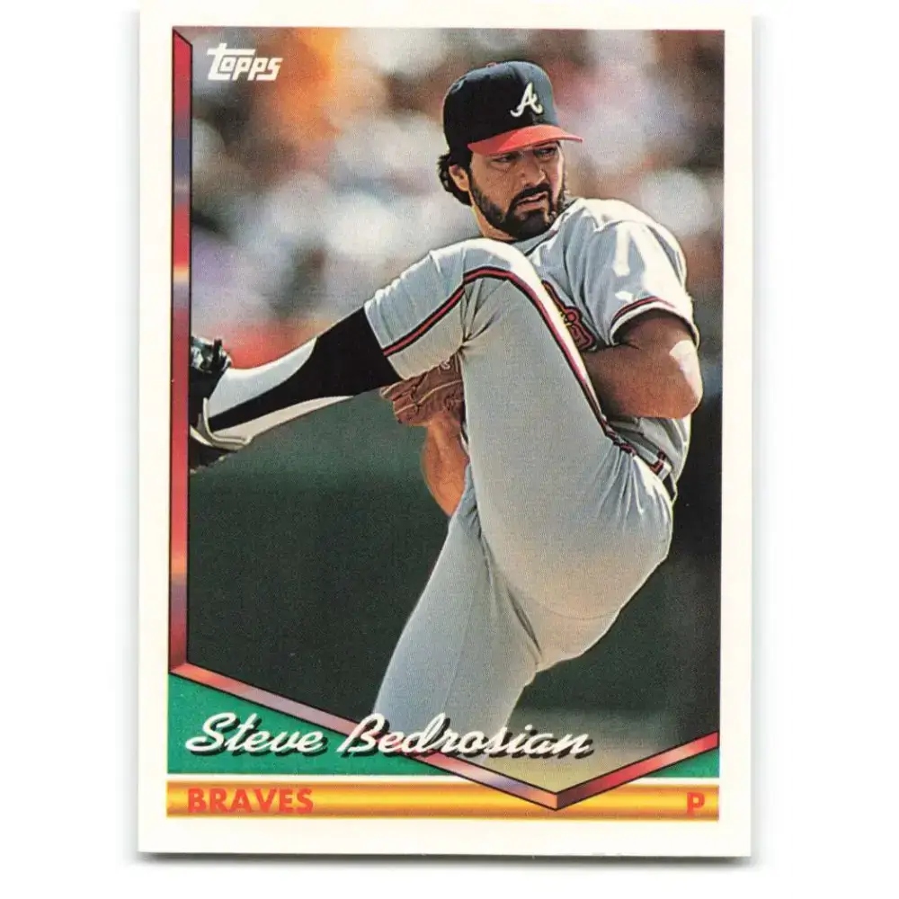 1994 Topps #617 Steve Bedrosian EX Excellent Atlanta Braves Baseball Card - Baseball Card Single