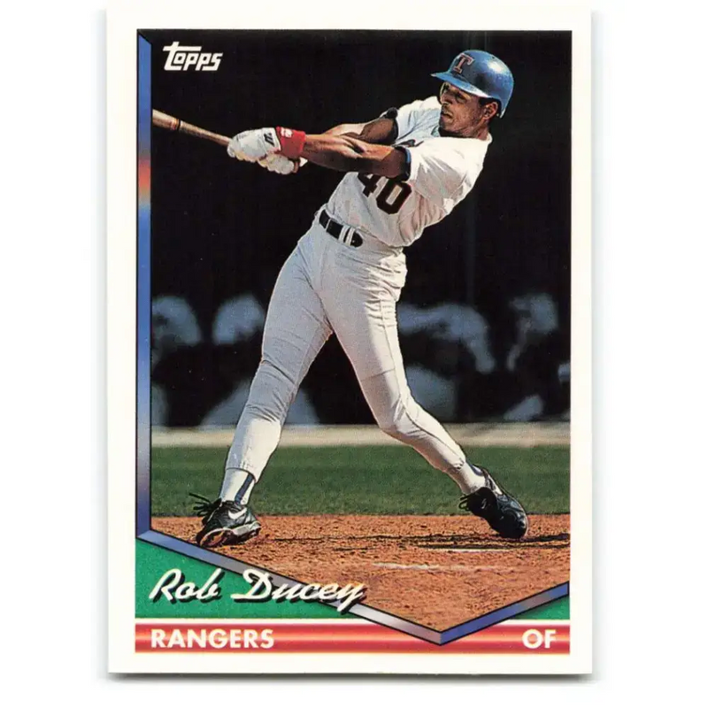 1994 Topps #618 Rob Ducey EX Excellent Texas Rangers Baseball Card - Baseball Card Single