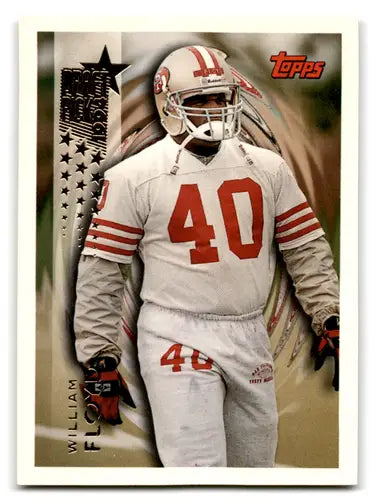 Football trading card of William Floyd rookie 49ers with original gloss from 1994 Topps