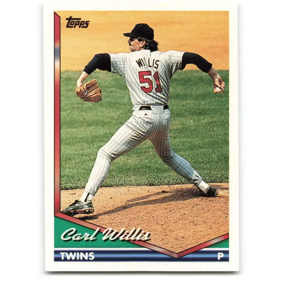 1994 Topps #621 Carl Willis EX Excellent Minnesota Twins Baseball Card - Baseball Card Single