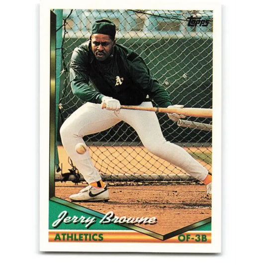1994 Topps #624 Jerry Browne EX Excellent Oakland Athletics Baseball Card