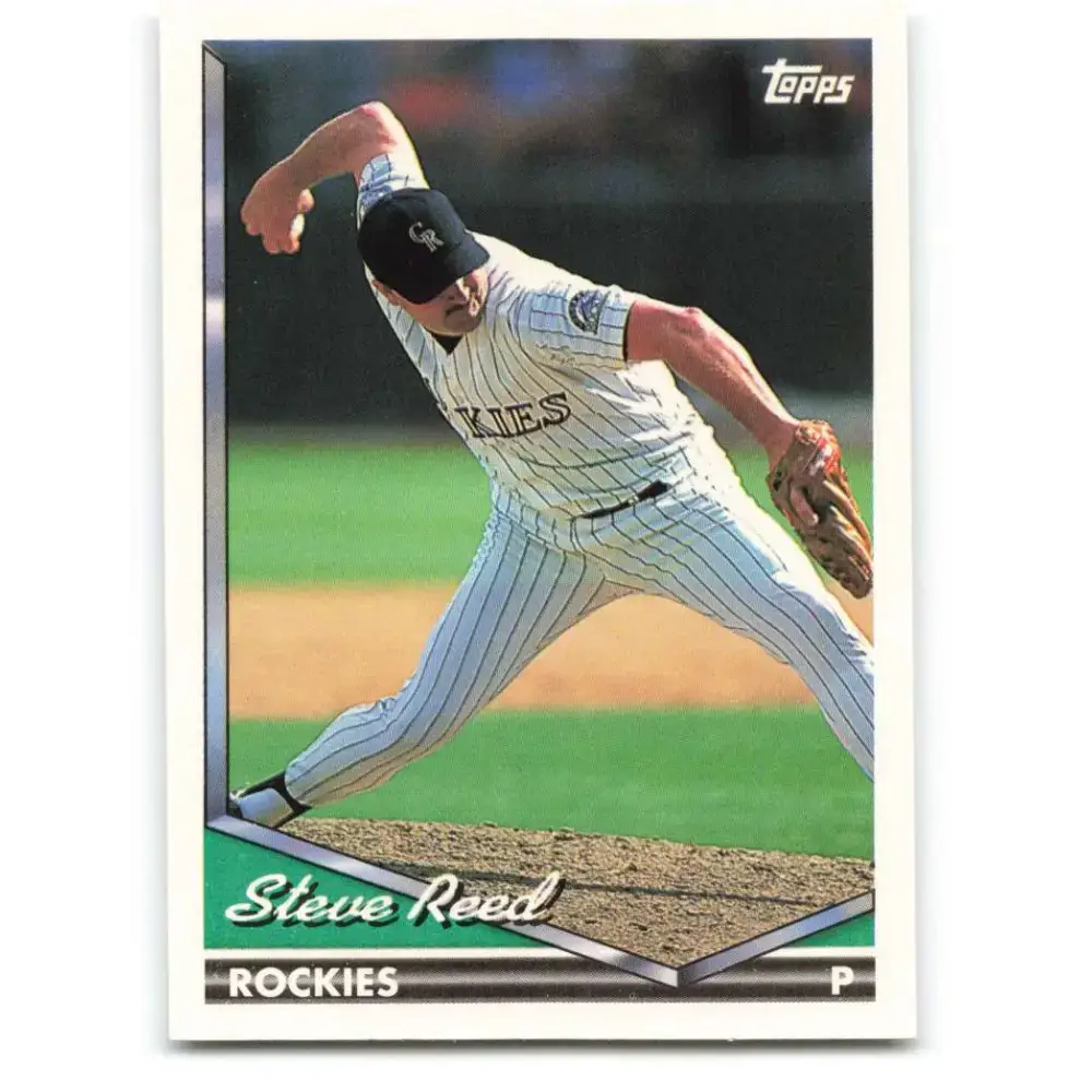 1994 Topps #627 Steve Reed EX Excellent Colorado Rockies Baseball Card - Baseball Card Single