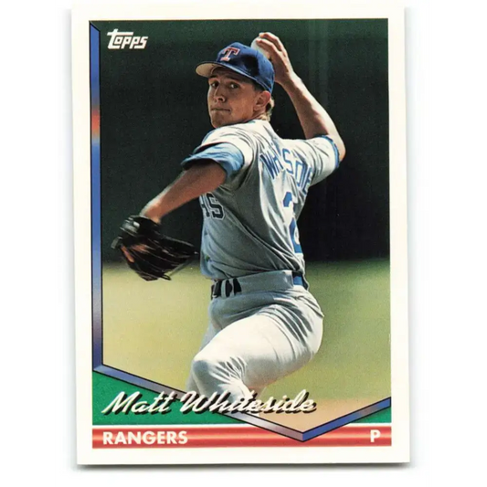 1994 Topps #629 Matt Whiteside EX Excellent Texas Rangers Baseball Card - Baseball Card Single