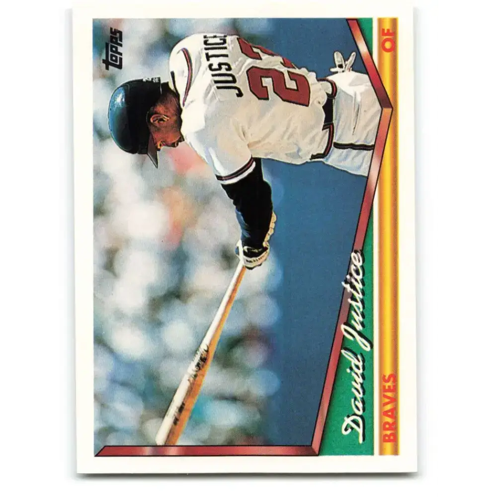1994 Topps #630 David Justice EX Excellent Atlanta Braves Baseball Card - Baseball Card Single