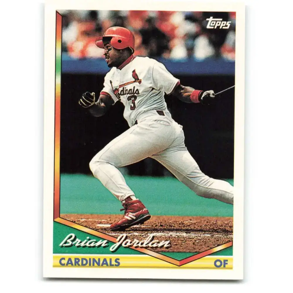 1994 Topps #632 Brian Jordan EX Excellent St. Louis Cardinals Baseball Card - Baseball Card Single