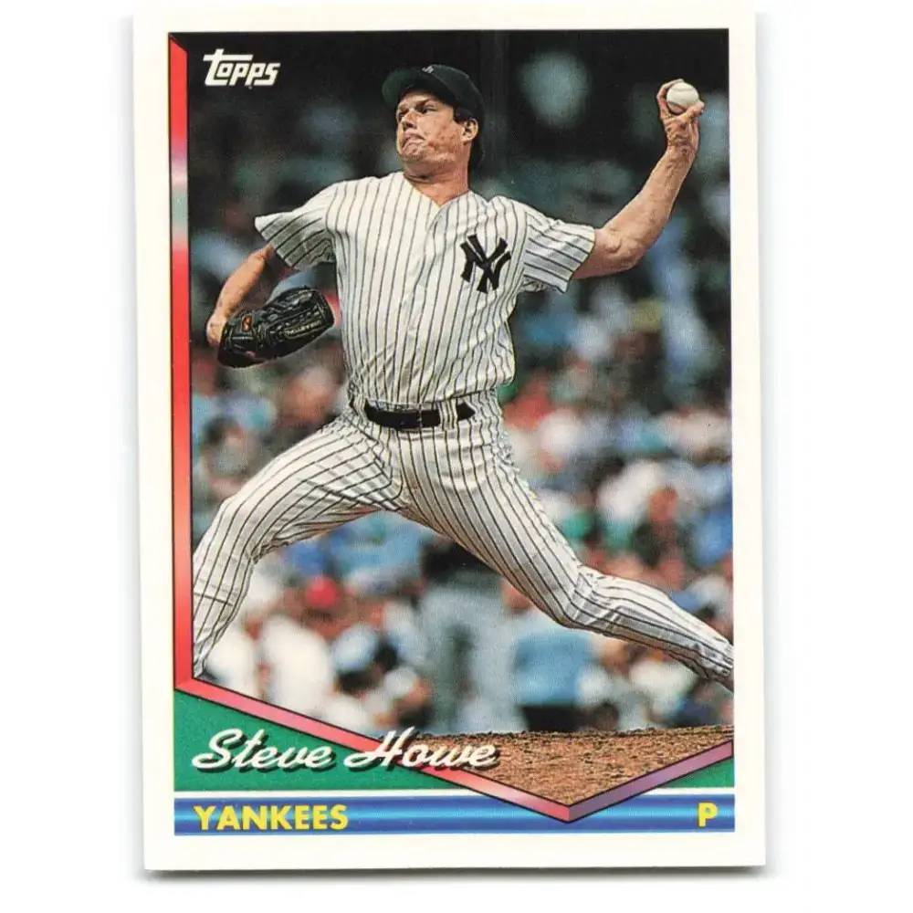 1994 Topps #637 Steve Howe EX Excellent New York Yankees Baseball Card - Baseball Card Single