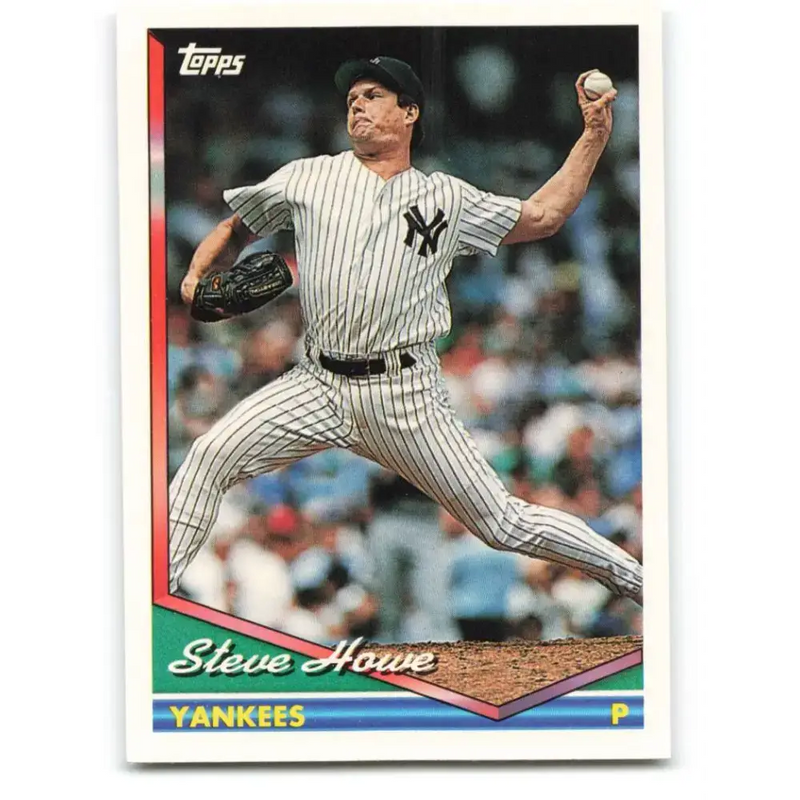 1994 Topps #637 Steve Howe EX Excellent New York Yankees Baseball Card - Baseball Card Single