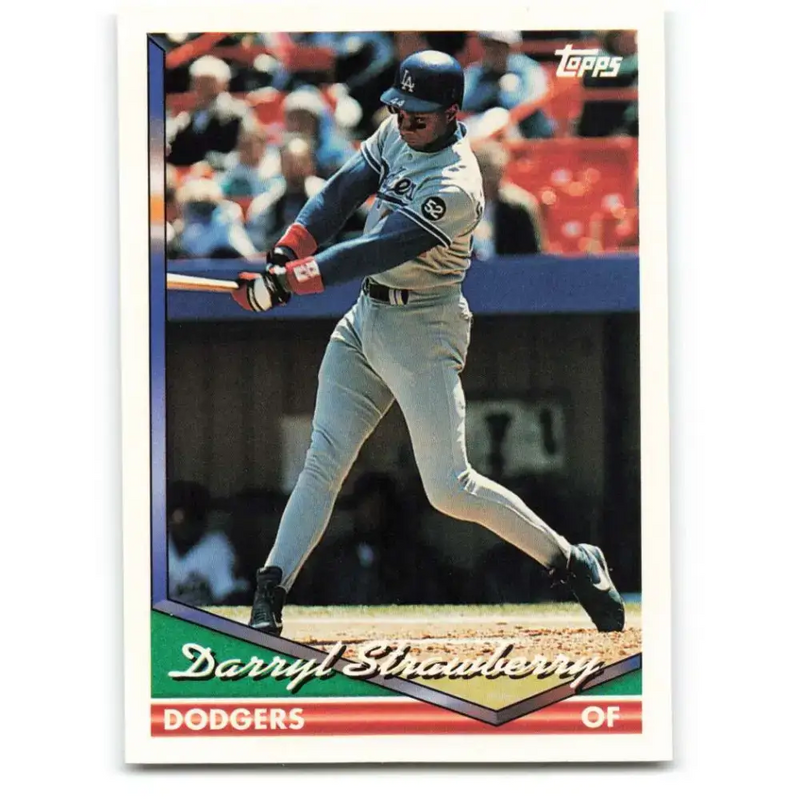 1994 Topps #640 Darryl Strawberry EX Excellent Los Angeles Dodgers Baseball Card - Baseball Card Single