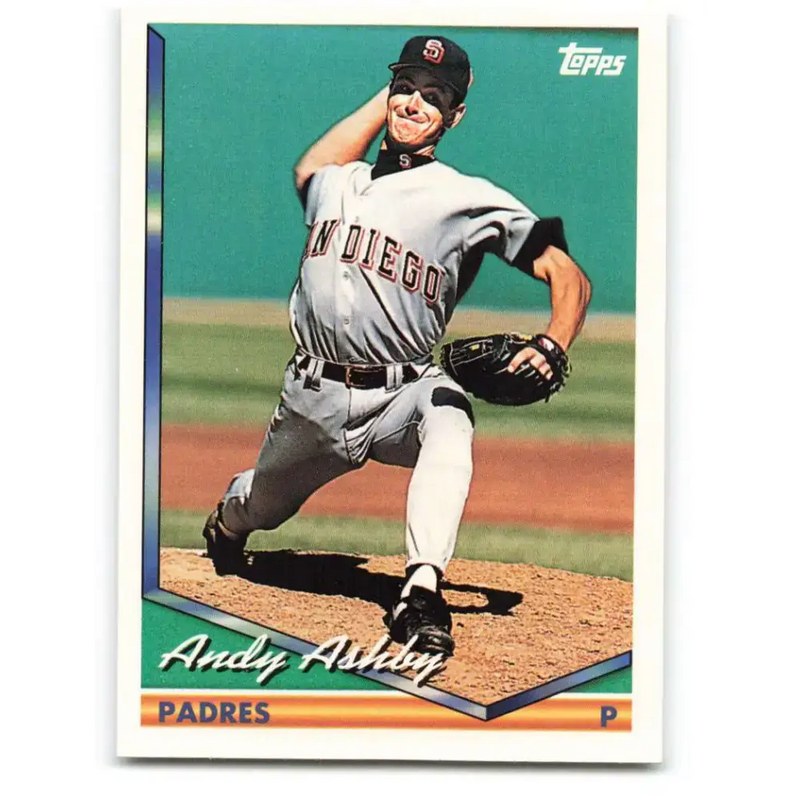 1994 Topps #648 Andy Ashby EX Excellent San Diego Padres Baseball Card - Baseball Card Single