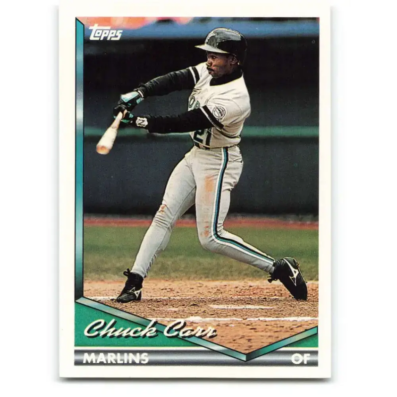 1994 Topps #653 Chuck Carr EX Excellent Florida Marlins Baseball Card - Baseball Card Single