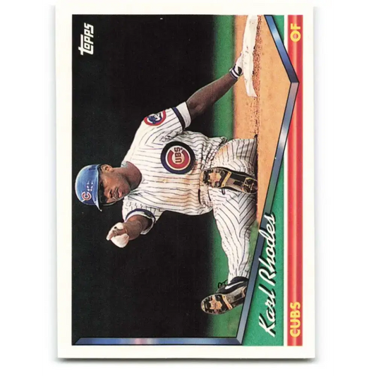 1994 Topps #657 Karl Rhodes EX Excellent Chicago Cubs Baseball Card - Baseball Card Single