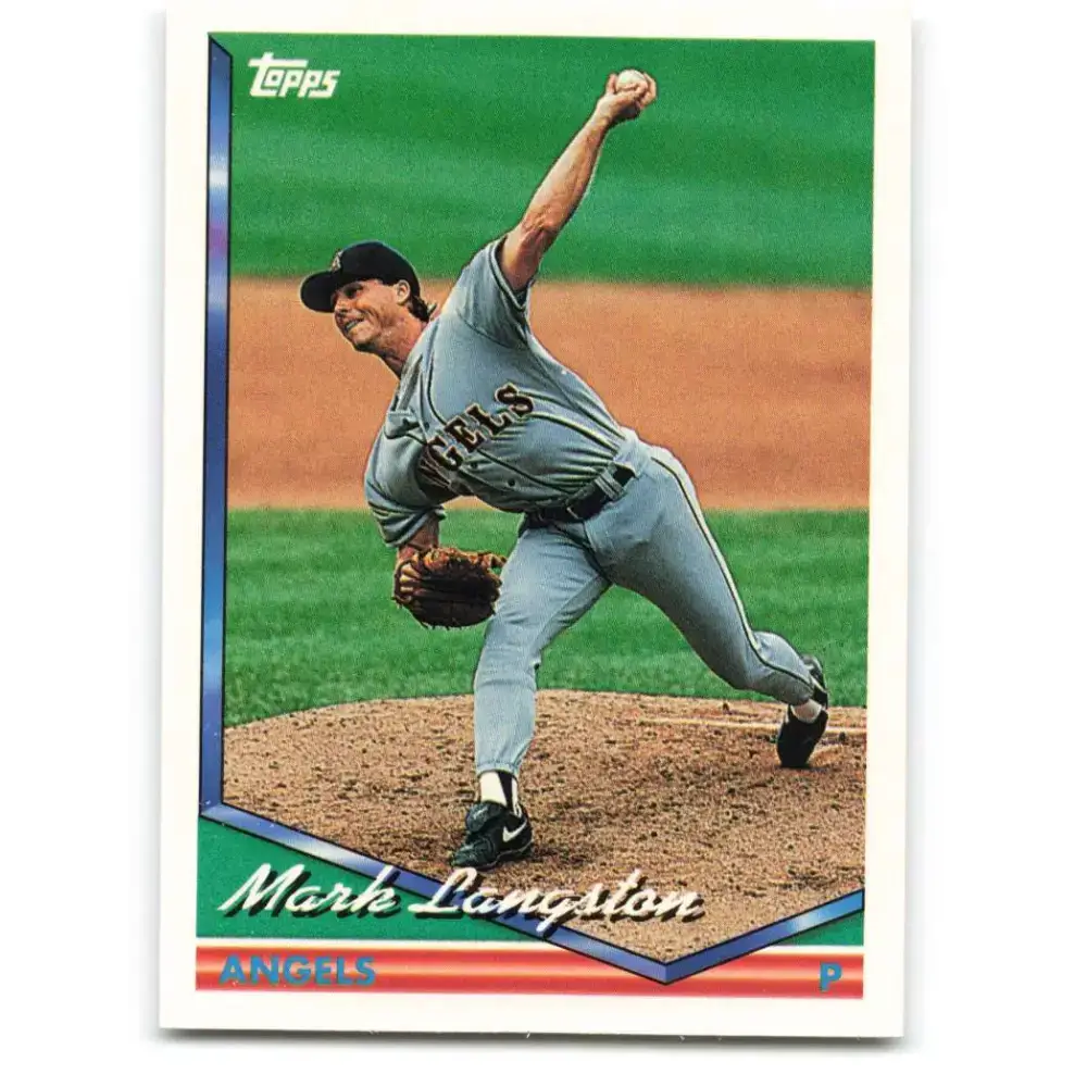 1994 Topps #665 Mark Langston EX Excellent California Angels Baseball Card - Baseball Card Single