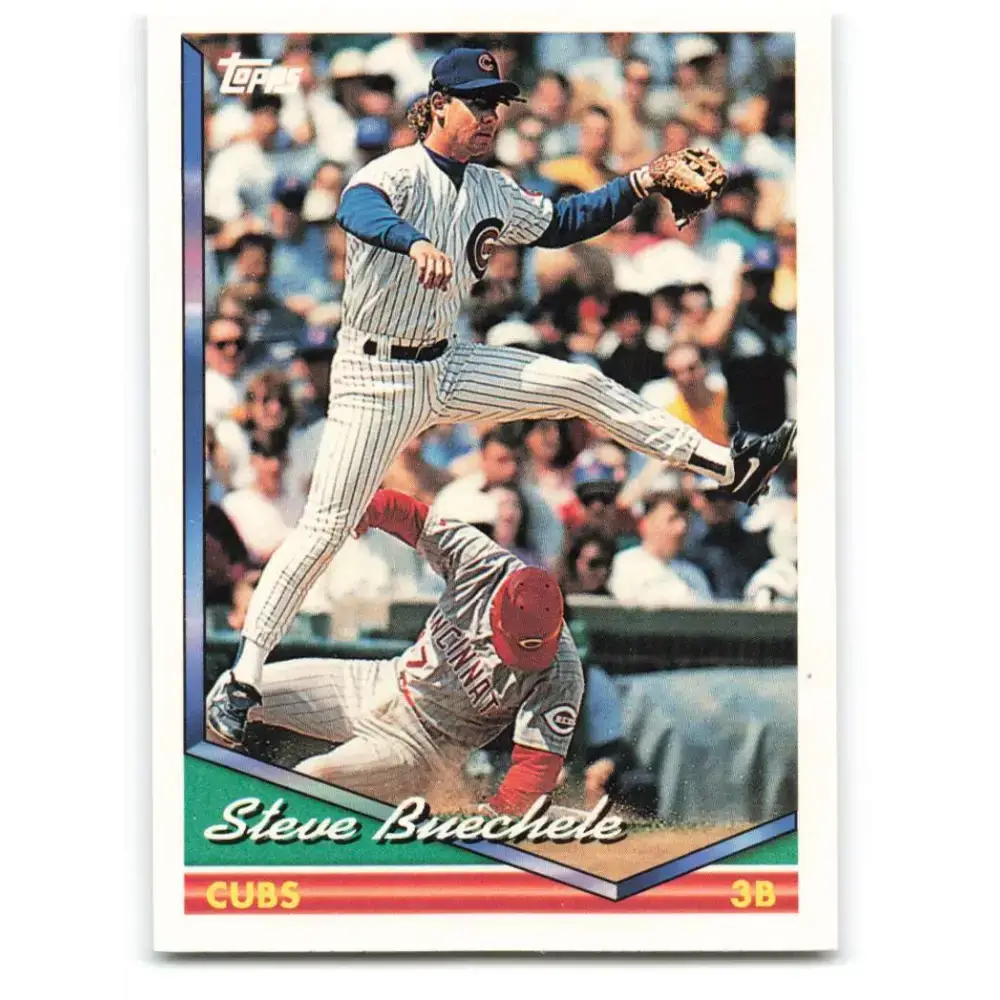1994 Topps #666 Steve Buechele EX Excellent Chicago Cubs Baseball Card - Baseball Card Single