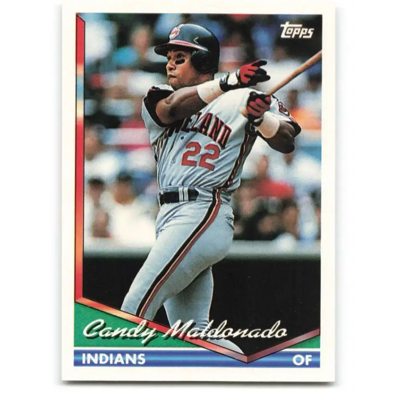 1994 Topps #667 Candy Maldonado EX Excellent Cleveland Indians Baseball Card - Baseball Card Single