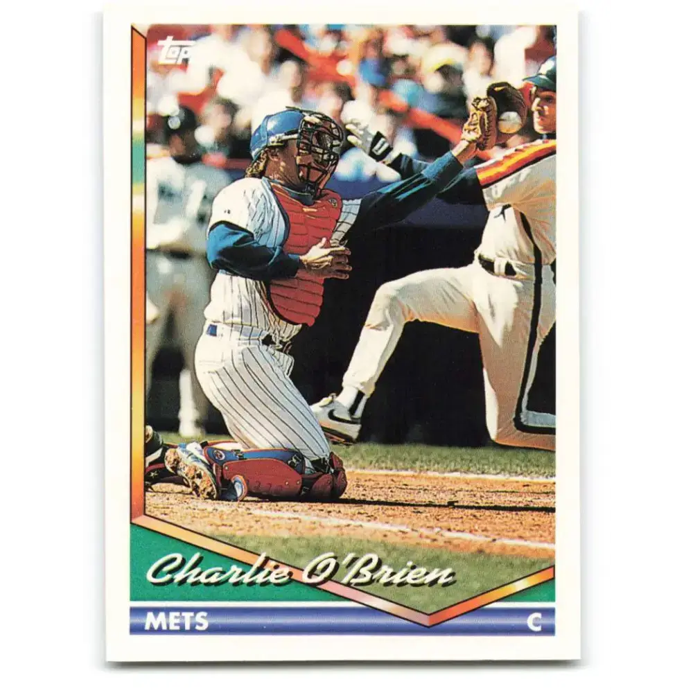 1994 Topps #671 Charlie O’Brien EX Excellent New York Mets Baseball Card - Baseball Card Single