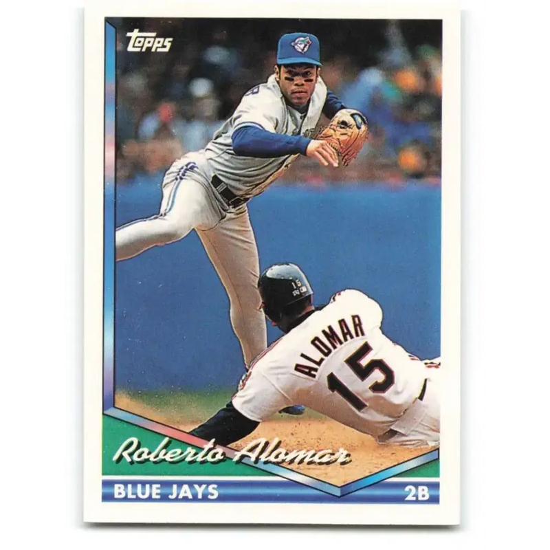 1994 Topps #675 Roberto Alomar EX Excellent Toronto Blue Jays Baseball Card - Baseball Card Single