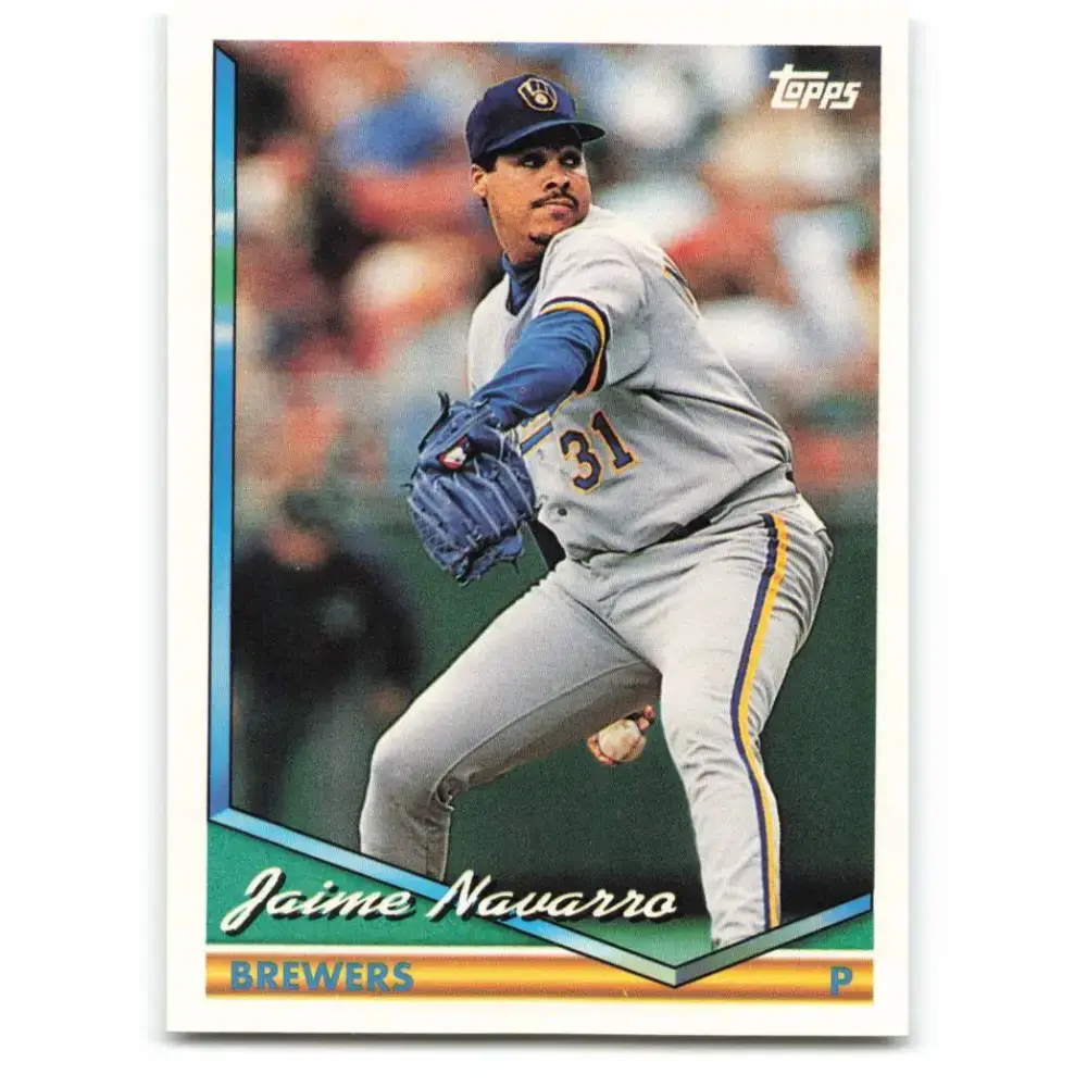 1994 Topps #679 Jaime Navarro EX Excellent Milwaukee Brewers Baseball Card - Baseball Card Single