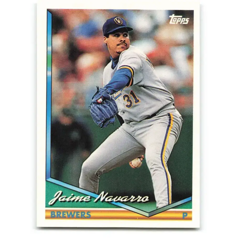 1994 Topps #679 Jaime Navarro EX Excellent Milwaukee Brewers Baseball Card - Baseball Card Single