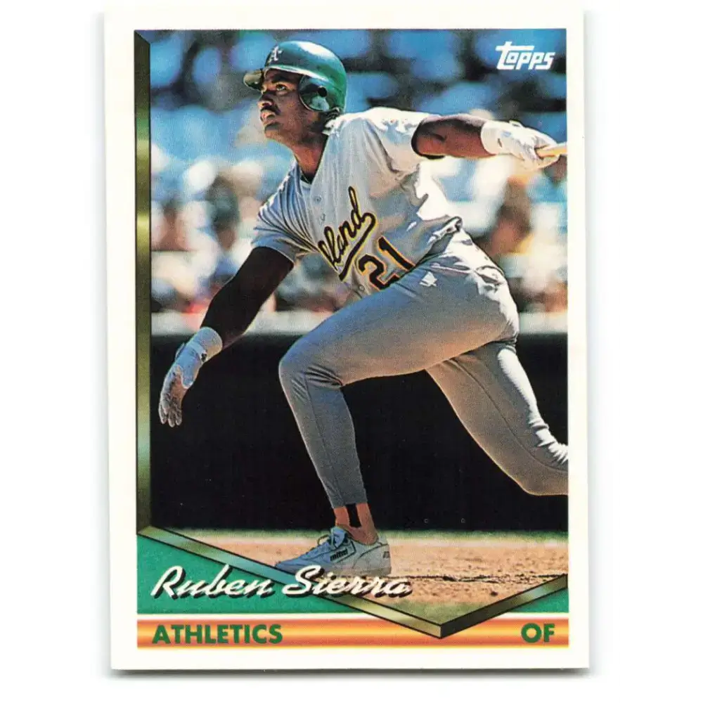 1994 Topps #680 Ruben Sierra EX Excellent Oakland Athletics Baseball Card - Baseball Card Single