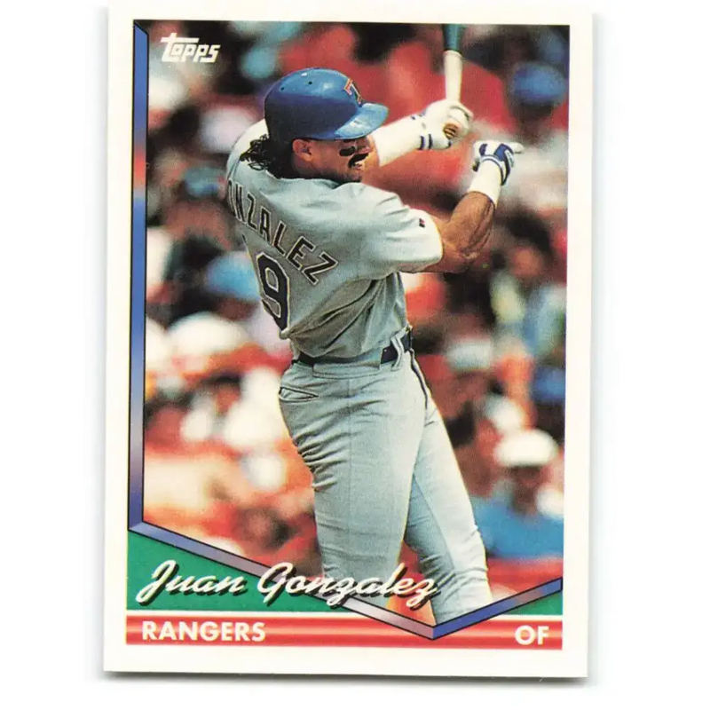 1994 Topps #685 Juan Gonzalez EX Excellent Texas Rangers Baseball Card - Baseball Card Single