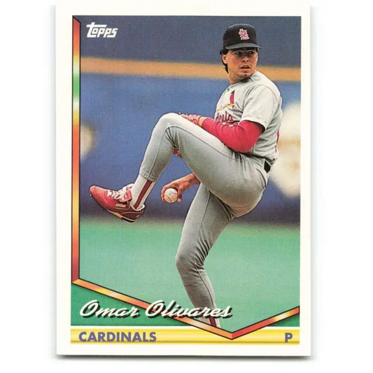 1994 Topps #689 Omar Olivares EX Excellent St. Louis Cardinals Baseball Card - Baseball Card Single