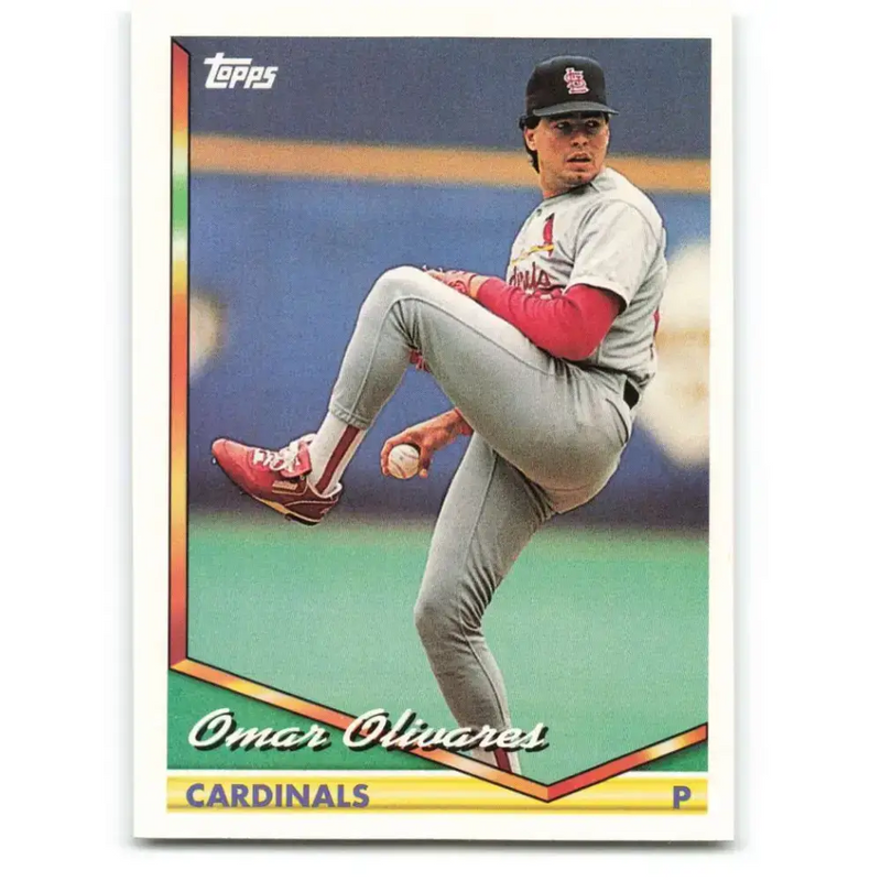 1994 Topps #689 Omar Olivares EX Excellent St. Louis Cardinals Baseball Card - Baseball Card Single