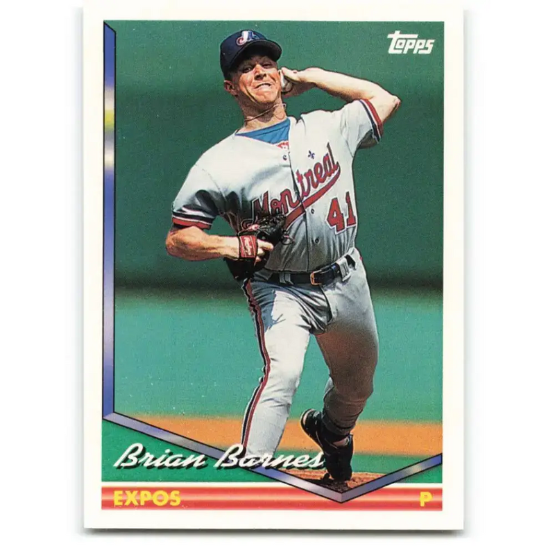 1994 Topps #694 Brian Barnes EX Excellent Montreal Expos Baseball Card - Baseball Card Single