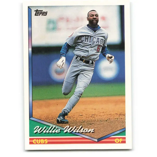 1994 Topps #698 Willie Wilson EX Excellent Chicago Cubs Baseball Card - Baseball Card Single