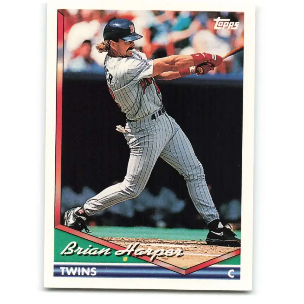 1994 Topps #706 Brian Harper EX Excellent Minnesota Twins Baseball Card - Baseball Card Single