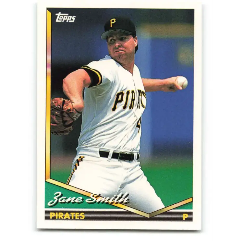 1994 Topps #707 Zane Smith EX Excellent Pittsburgh Pirates Baseball Card - Baseball Card Single
