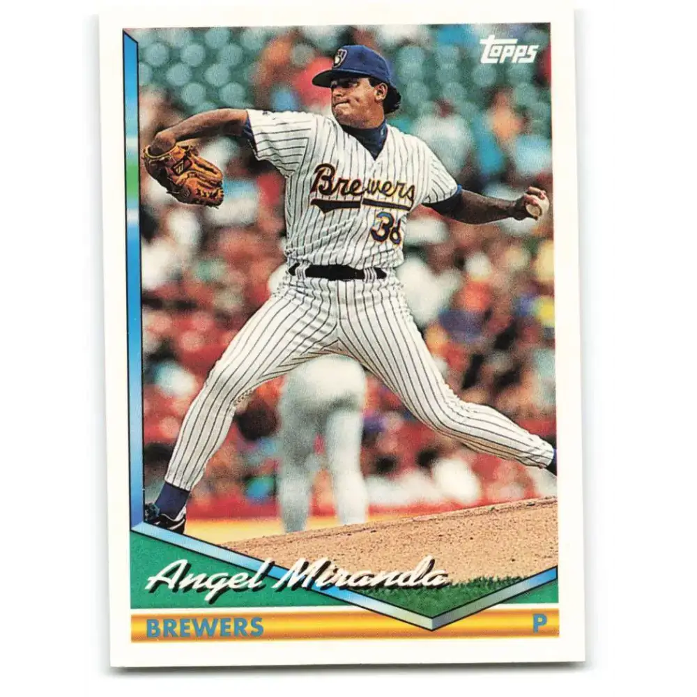 1994 Topps #709 Angel Miranda EX Excellent Milwaukee Brewers Baseball Card - Baseball Card Single