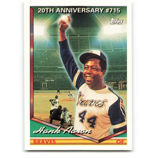 1994 Topps #715 Hank Aaron EX Excellent Atlanta Braves Baseball Card - Baseball Card Single