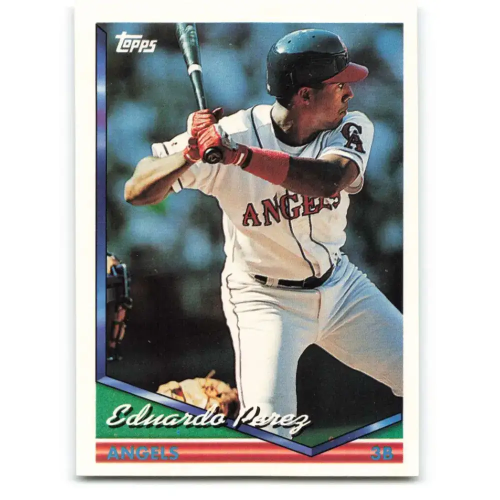 1994 Topps #721 Eduardo Perez EX Excellent California Angels Baseball Card - Baseball Card Single