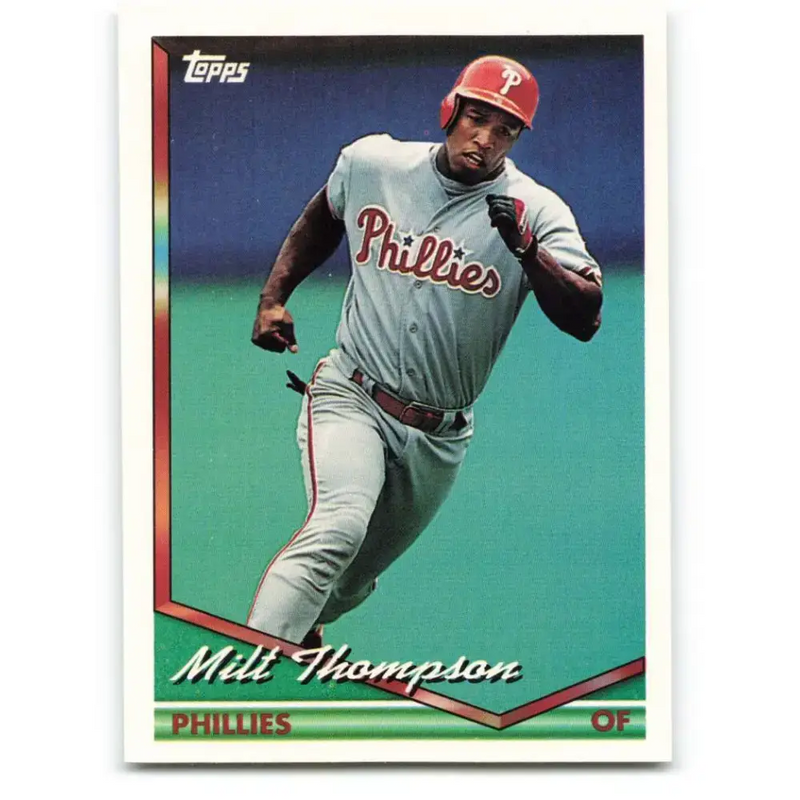 1994 Topps #722 Milt Thompson EX Excellent Philadelphia Phillies Baseball Card - Baseball Card Single