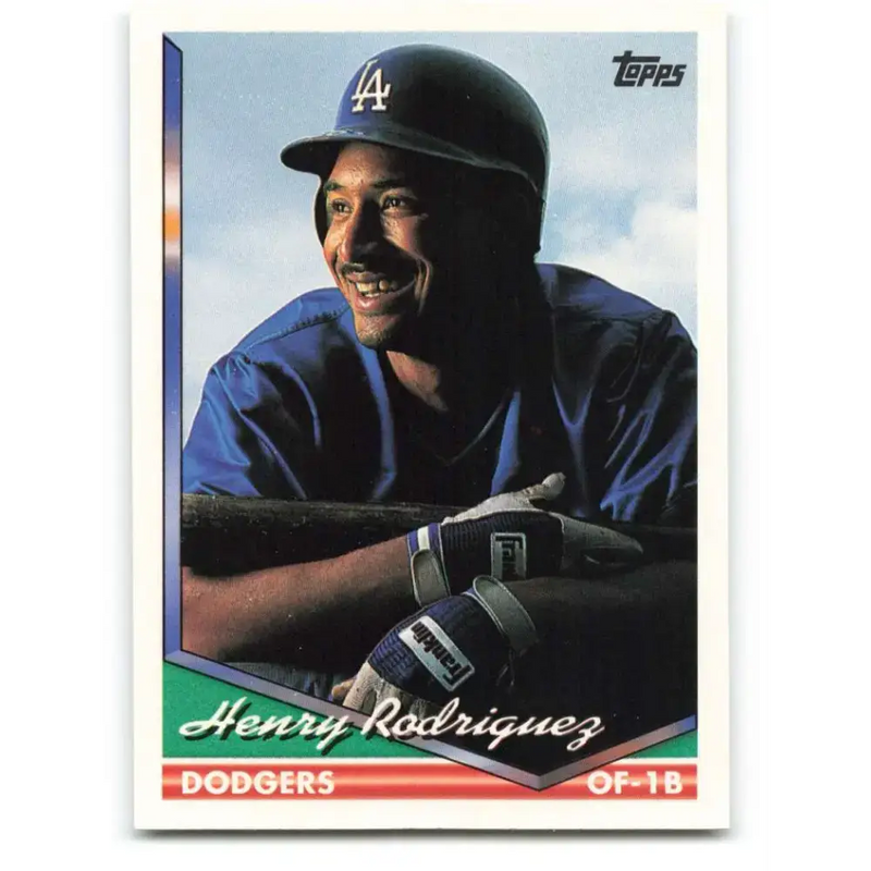 1994 Topps #727 Henry Rodriguez EX Excellent Los Angeles Dodgers Baseball Card - Baseball Card Single