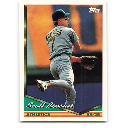 1994 Topps #74 Scott Brosius EX Excellent Oakland Athletics Baseball Card