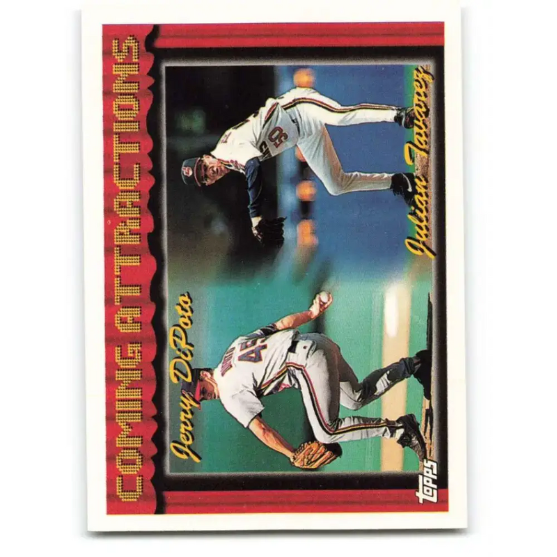 1994 Topps #767 Jerry DiPoto/Julian Tavarez EX Excellent RC Rookie Cleveland Indians Baseball Card