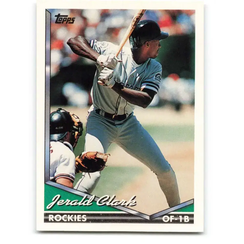 1994 Topps #77 Jerald Clark EX Excellent Colorado Rockies Baseball Card - Baseball Card Single